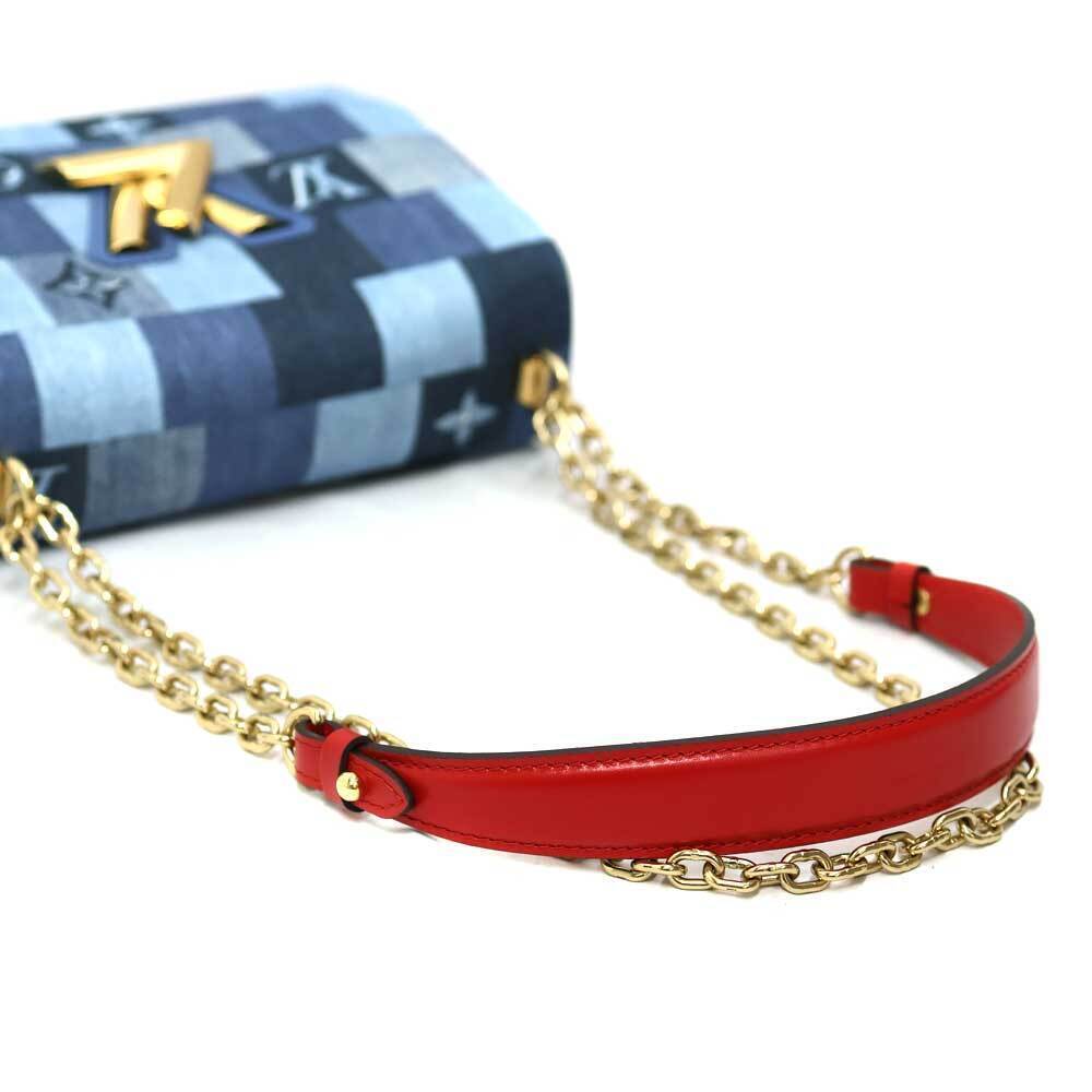 Louis Vuitton Twist Bag Denim Leather Blue Red - Picture 6 of 10